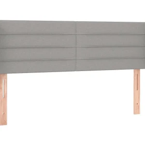 Hoofdbord met randen 147x16x78/88 cm stof lichtgrijs Hoofdbord met randen 147x16x78/88 cm stof lichtgrijs