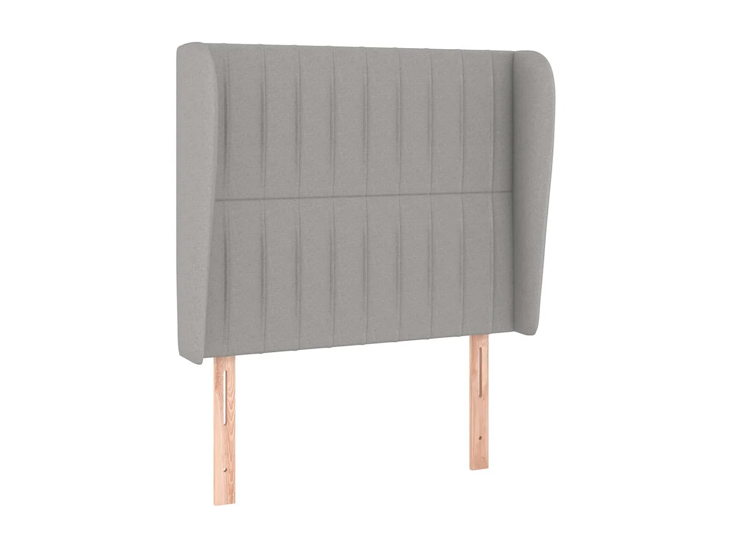 Hoofdbord met randen 103x23x118/128 cm stof lichtgrijs