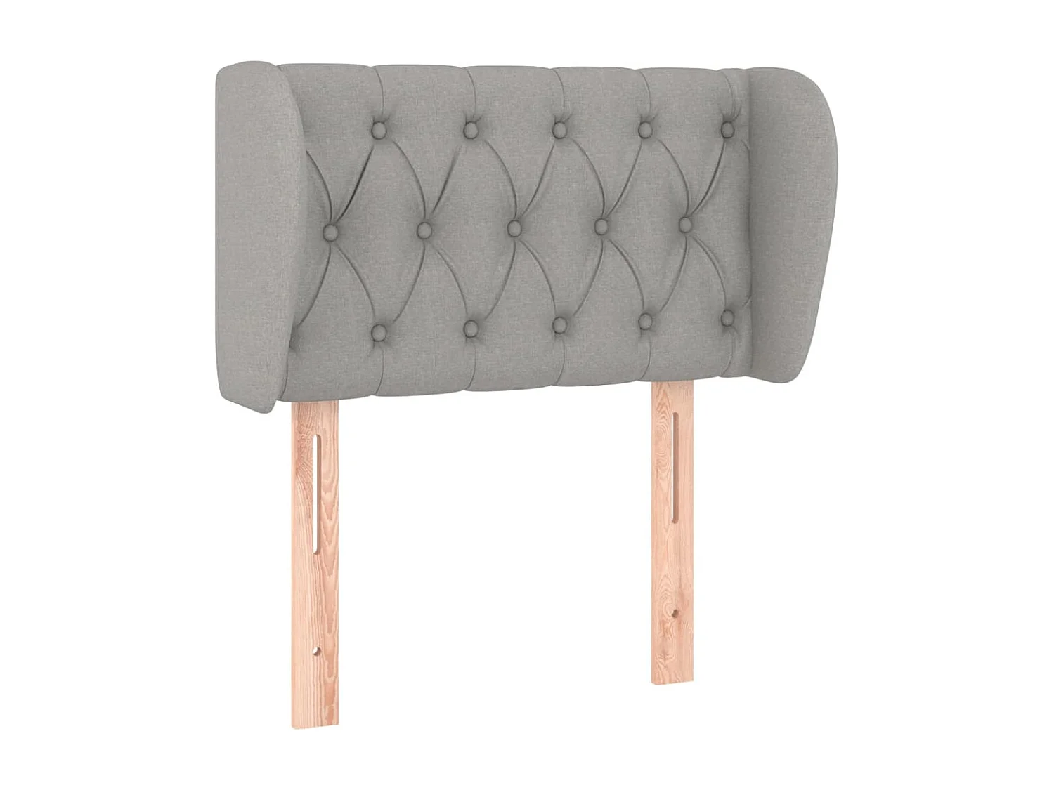 Hoofdbord met randen 83x23x78/88 cm stof lichtgrijs
