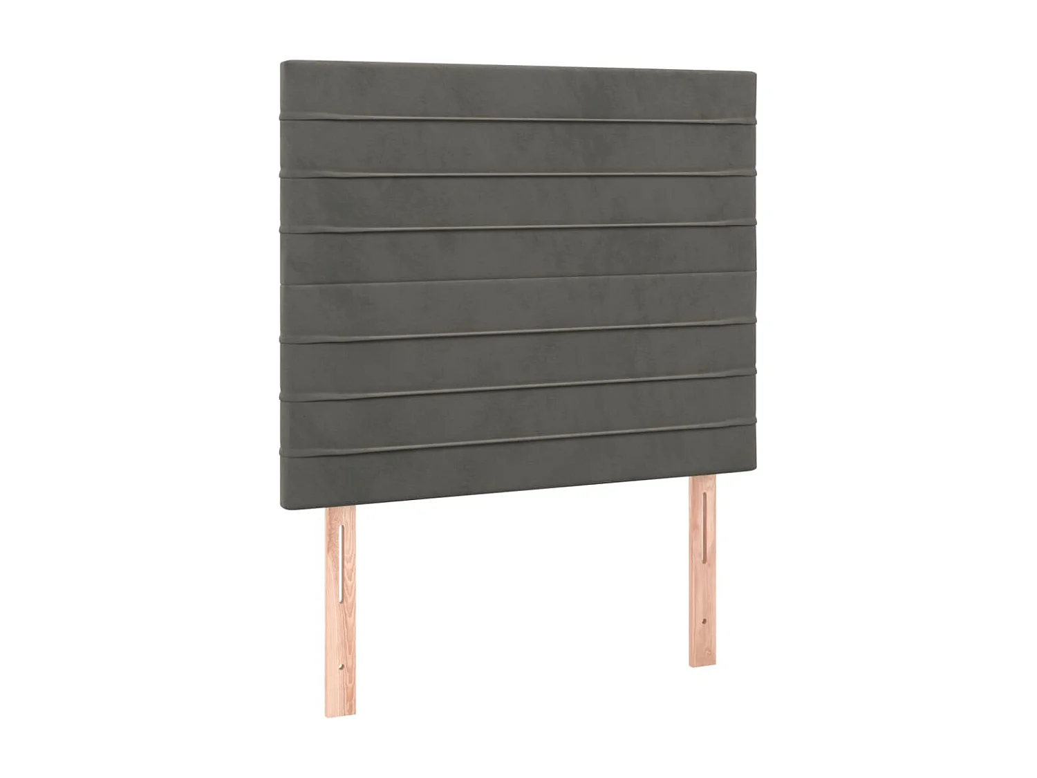 Hoofdbord donkergrijs 100x5x118/128 cm Fluweel