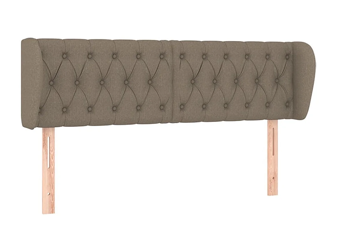 Hoofdbord met randen 147x23x78/88 cm stof taupe