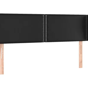 Hoofdbord met randen 147x23x78/88 cm kunstleer zwart Hoofdbord met randen 147x23x78/88 cm kunstleer zwart