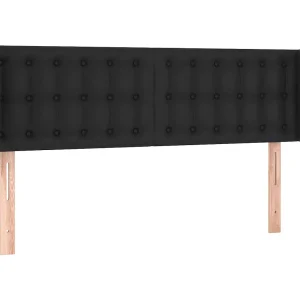 Hoofdbord met randen 147x23x78/88 cm kunstleer zwart Hoofdbord met randen 147x23x78/88 cm kunstleer zwart