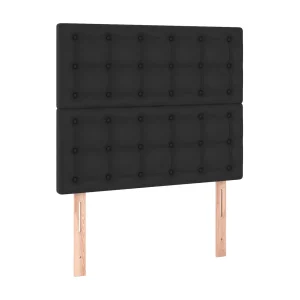 Hoofdbord zwart 80x5x118/128 cm kunstleer Hoofdbord zwart 80x5x118/128 cm kunstleer
