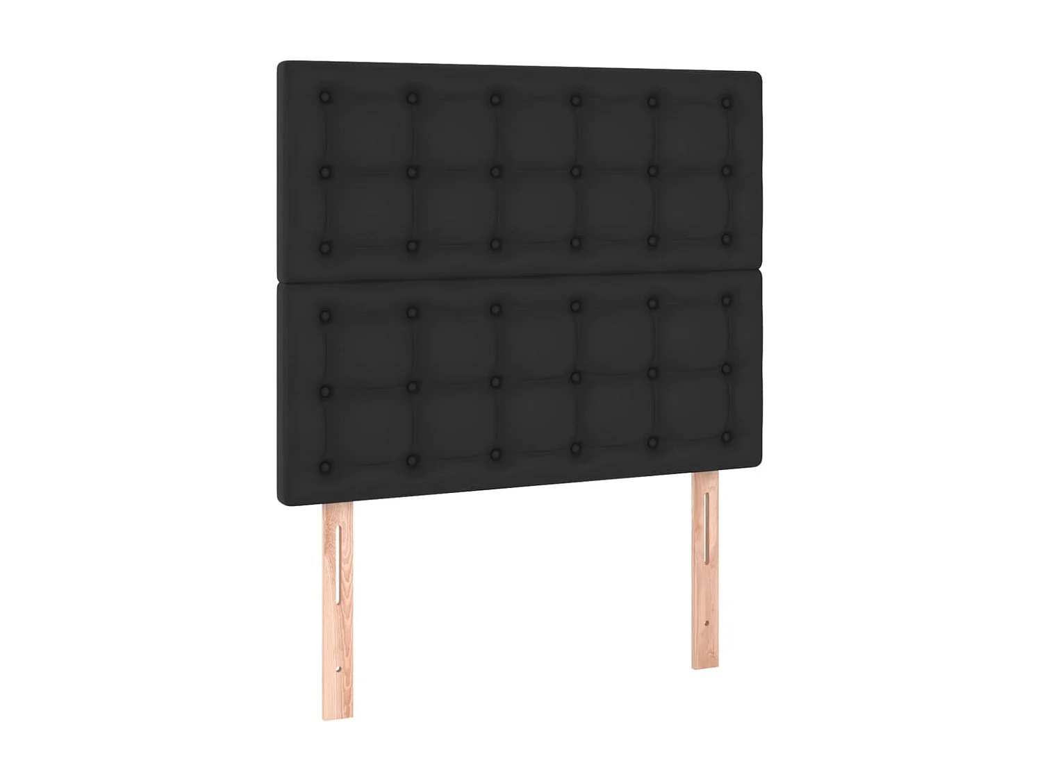 Hoofdbord zwart 80x5x118/128 cm kunstleer