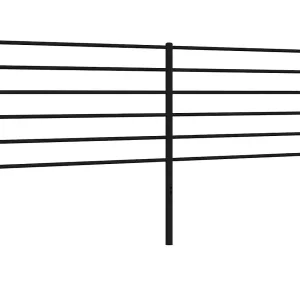 Vervangend hoofdbord metaal zwart 180 cm Vervangend hoofdbord metaal zwart 180 cm