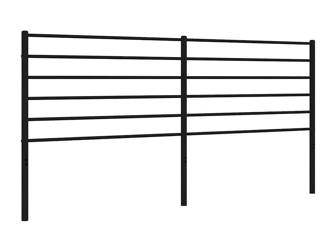 Vervangend hoofdbord metaal zwart 180 cm