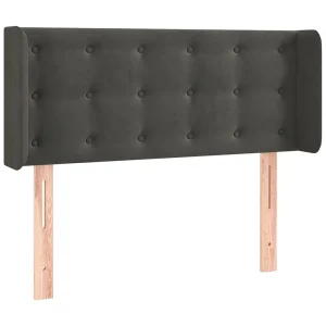 Hoofdbord met randen 83x16x78/88 cm fluweel donkergrijs Hoofdbord met randen 83x16x78/88 cm fluweel donkergrijs