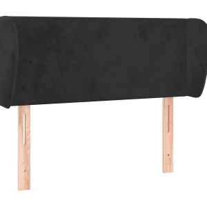 Hoofdbord met randen 103x23x78/88 cm fluweel zwart Hoofdbord met randen 103x23x78/88 cm fluweel zwart