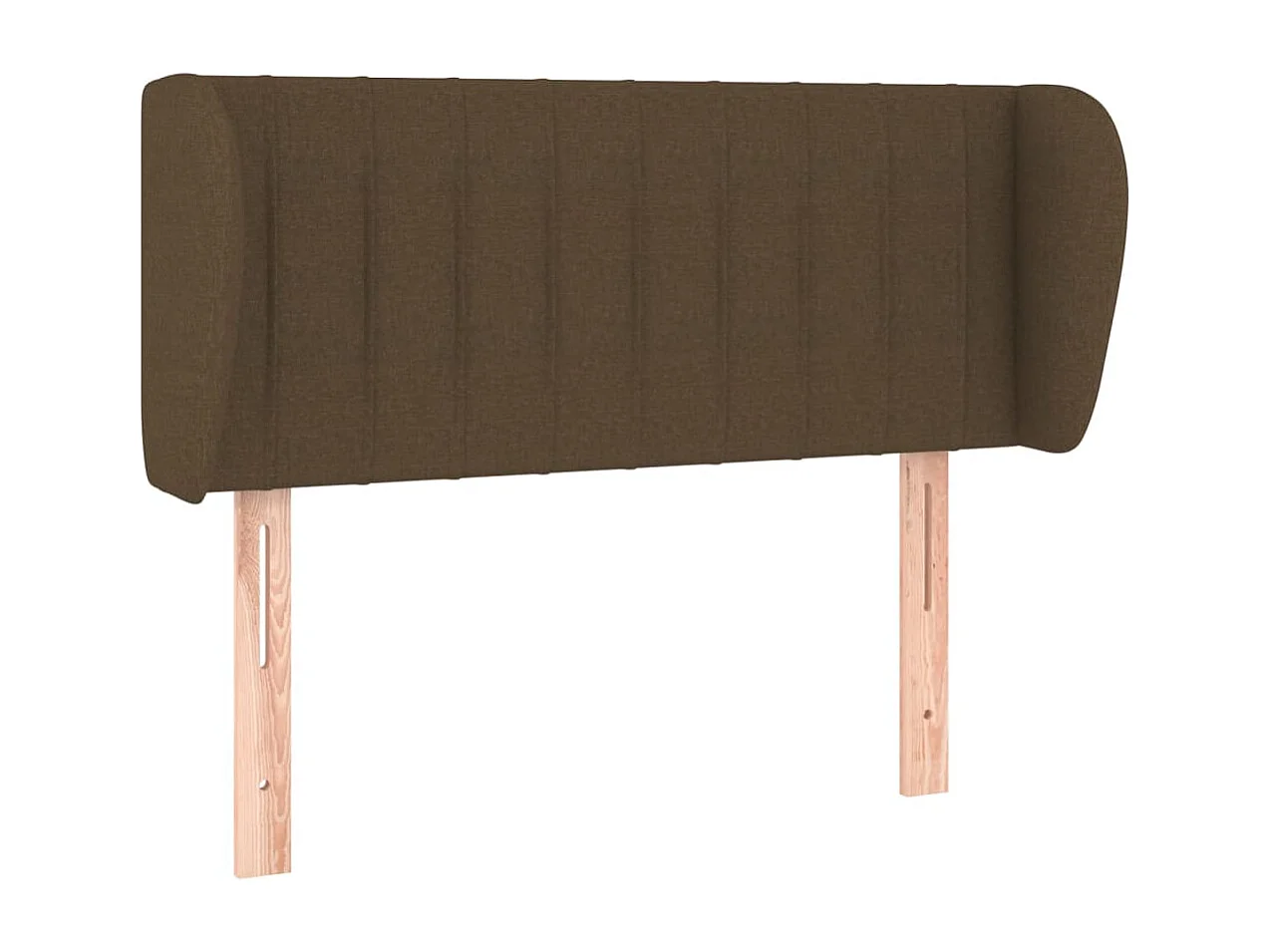 Hoofdbord met randen 83x23x78/88 cm stof donkerbruin