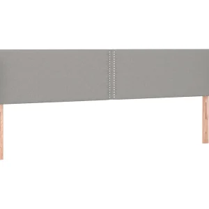 Hoofdbord met randen 183x16x78/88 cm stof lichtgrijs Hoofdbord met randen 183x16x78/88 cm stof lichtgrijs