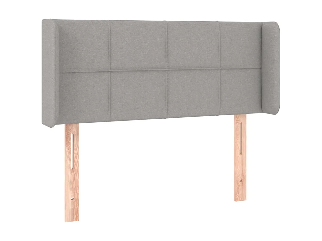 Hoofdbord met randen 103x16x78/88 cm stof lichtgrijs