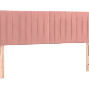 Hoofdborden 144x5x78/88 cm fluweel roze Hoofdborden 144x5x78/88 cm fluweel roze