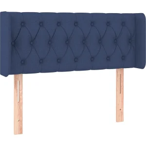 Hoofdbord met randen 103x16x78/88 cm stof blauw Hoofdbord met randen 103x16x78/88 cm stof blauw