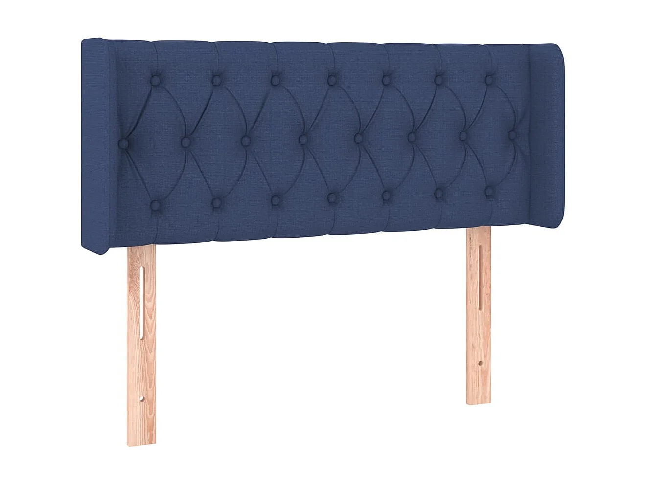 Hoofdbord met randen 103x16x78/88 cm stof blauw