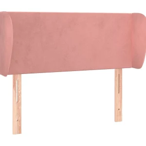Hoofdbord met randen 83x23x78/88 cm fluweel roze Hoofdbord met randen 83x23x78/88 cm fluweel roze