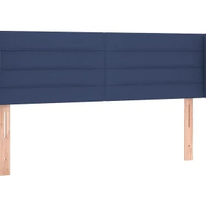 Hoofdbord met randen 147x23x78/88 cm stof blauw Hoofdbord met randen 147x23x78/88 cm stof blauw