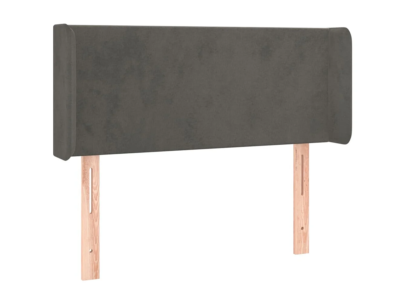 Hoofdbord met randen 103x16x78/88 cm fluweel donkergrijs