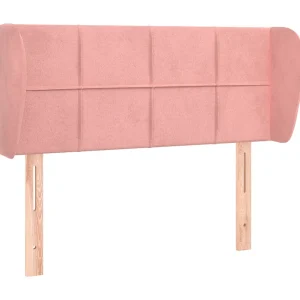 Hoofdbord met randen 103x23x78/88 cm fluweel roze Hoofdbord met randen 103x23x78/88 cm fluweel roze