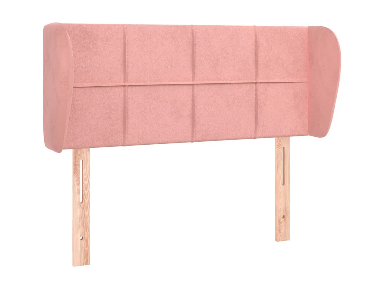 Hoofdbord met randen 103x23x78/88 cm fluweel roze