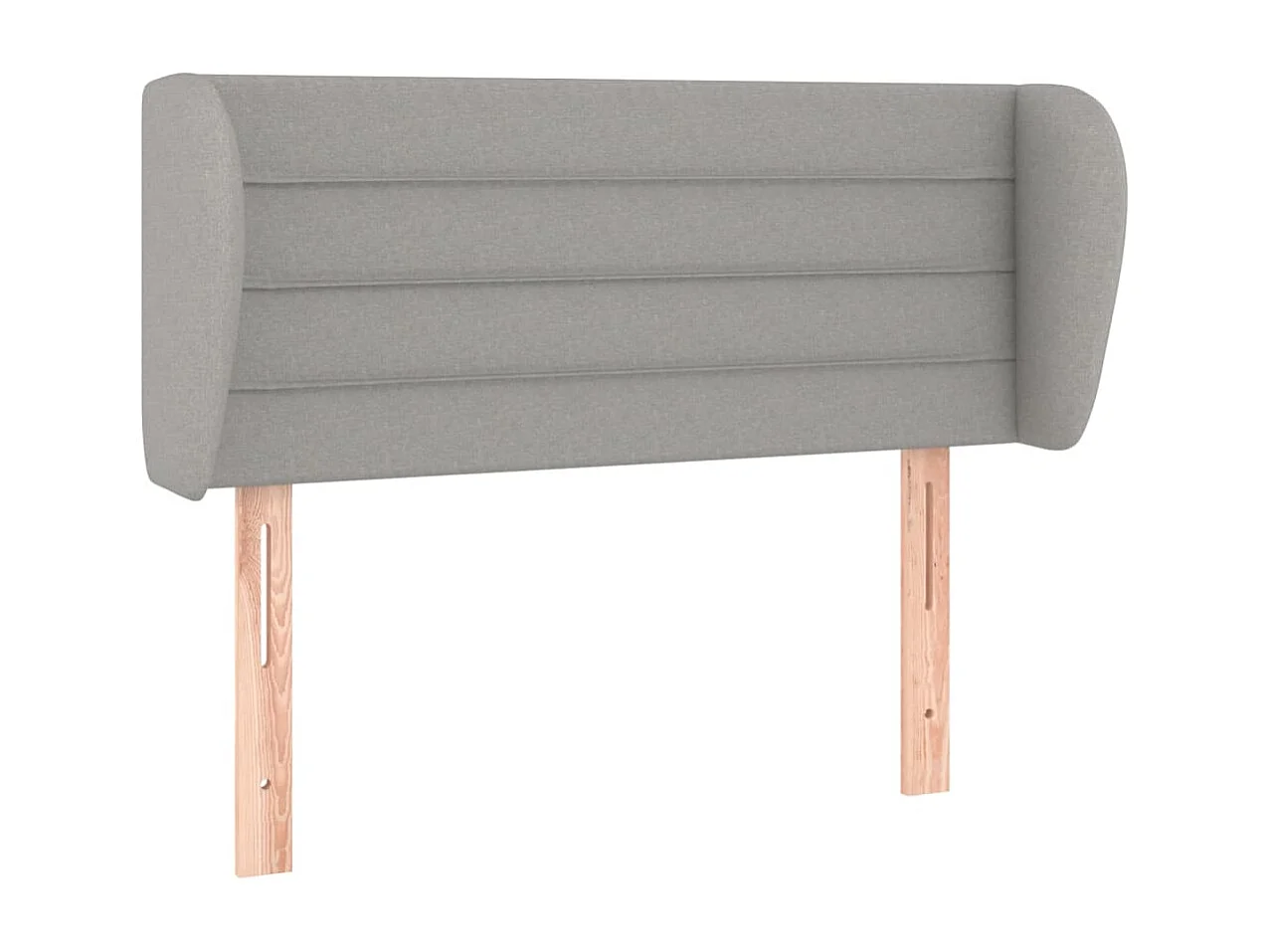 Hoofdbord met randen 103x23x78/88 cm stof lichtgrijs