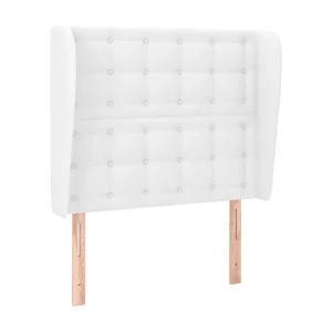 Hoofdbord met randen 83x23x118/128 cm kunstleer wit Hoofdbord met randen 83x23x118/128 cm kunstleer wit