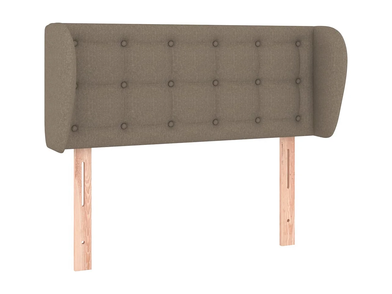 Hoofdbord met randen 103x23x78/88 cm stof taupe