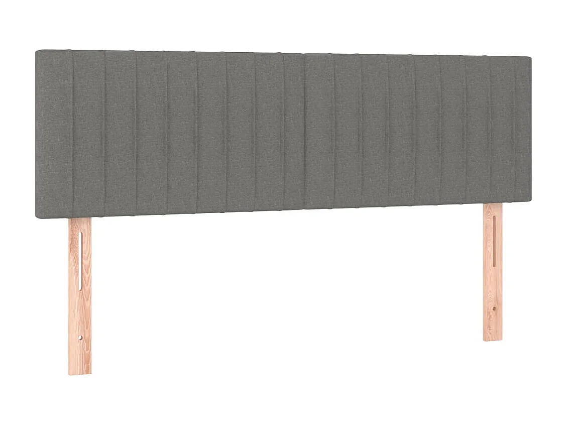 Hoofdborden 144x5x78/88 cm stof donkergrijs