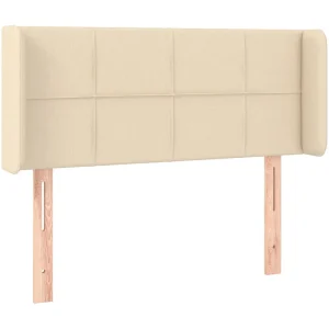 Hoofdbord met randen 83x16x78/88 cm stof crèmekleurig Hoofdbord met randen 83x16x78/88 cm stof crèmekleurig