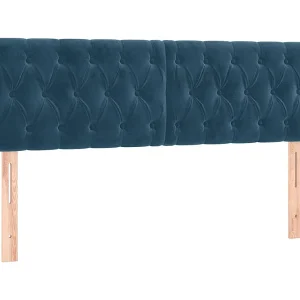 Hoofdborden 144x7x78/88 cm fluweel donkerblauw Hoofdborden 144x7x78/88 cm fluweel donkerblauw