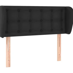 Hoofdbord met randen 93x23x78/88 cm kunstleer zwart Hoofdbord met randen 93x23x78/88 cm kunstleer zwart