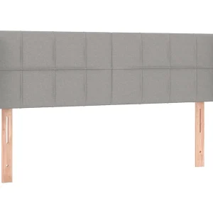 Hoofdbord met randen 147x16x78/88 cm stof lichtgrijs Hoofdbord met randen 147x16x78/88 cm stof lichtgrijs