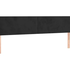Hoofdbord met randen 183x16x78/88 cm fluweel zwart Hoofdbord met randen 183x16x78/88 cm fluweel zwart