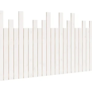 Hoofdbord wandmontage 159,5x3x80 cm massief grenenhout wit Hoofdbord wandmontage 159,5x3x80 cm massief grenenhout wit