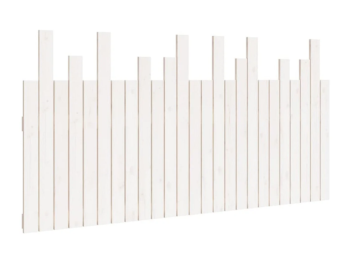 Hoofdbord wandmontage 159,5x3x80 cm massief grenenhout wit