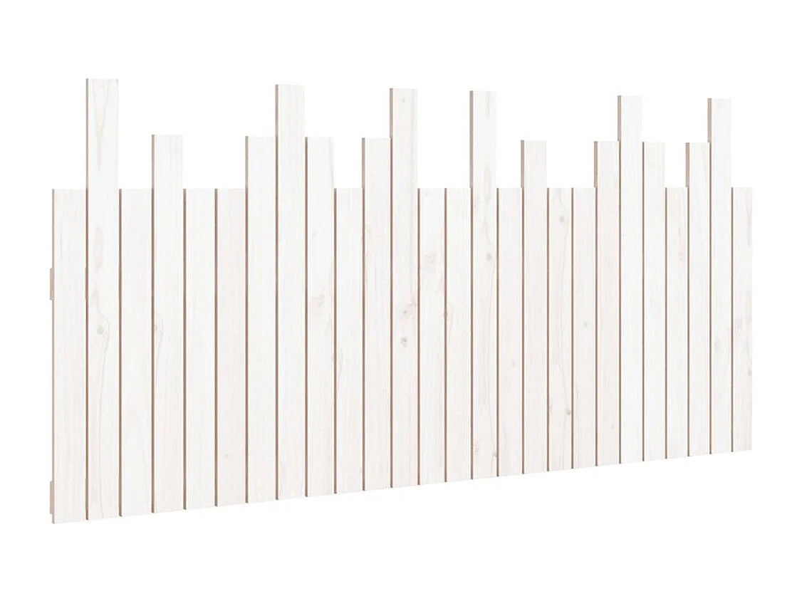 Hoofdbord wandmontage 166x3x80 cm massief grenenhout wit