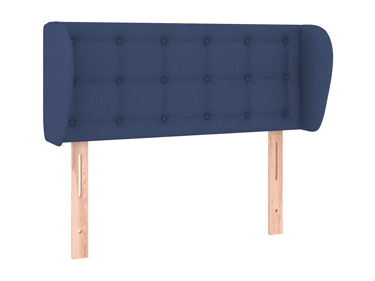 Hoofdbord met randen 93x23x78/88 cm stof blauw