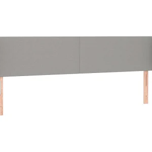 Hoofdbord met randen 203x23x78/88 cm stof lichtgrijs Hoofdbord met randen 203x23x78/88 cm stof lichtgrijs