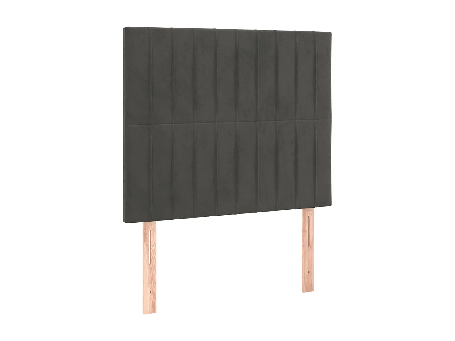 Hoofdbord donkergrijs 100x5x118/128 cm Fluweel