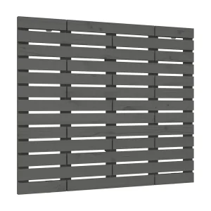 Hoofdbord wandmontage 81x3x91,5 cm massief grenenhout grijs Hoofdbord wandmontage 81x3x91,5 cm massief grenenhout grijs