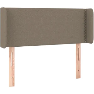 Hoofdbord met randen 93x16x78/88 cm stof taupe