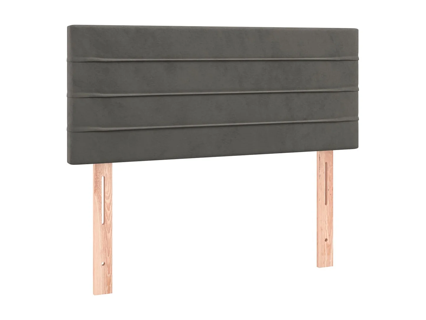 Hoofdbord 100x5x78/88 cm fluweel donkergrijs