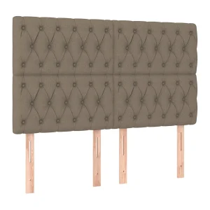 Hoofdbord taupe 144x7x118/128 cm Stof Hoofdbord taupe 144x7x118/128 cm Stof
