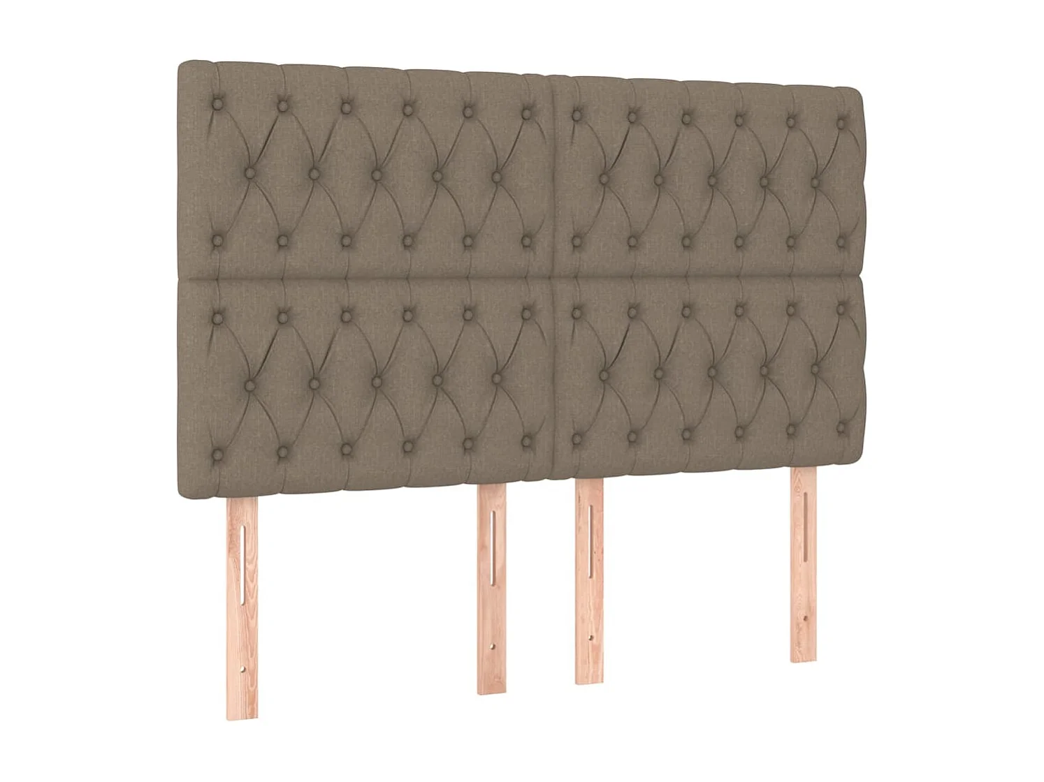 Hoofdbord taupe 144x7x118/128 cm Stof