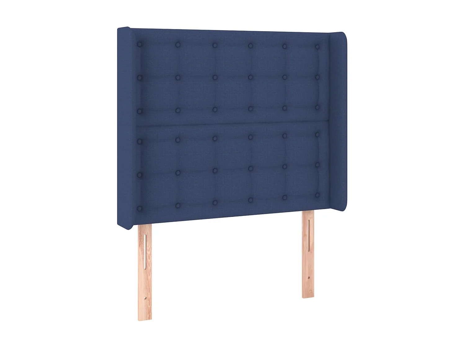 Hoofdbord met randen 103x16x118/128 cm stof blauw
