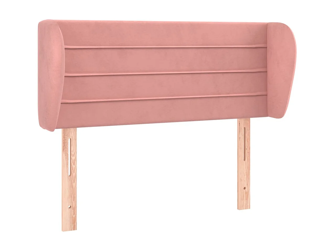 Hoofdbord met randen 93x23x78/88 cm fluweel roze