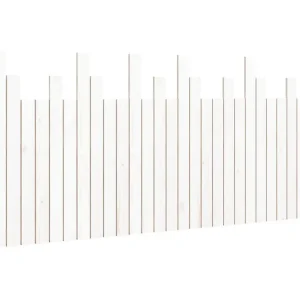 Hoofdbord wandmontage 185x3x80 cm massief grenenhout wit Hoofdbord wandmontage 185x3x80 cm massief grenenhout wit