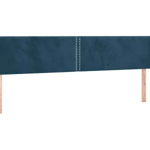 Hoofdbord met randen 183x23x78/88 cm fluweel donkerblauw Hoofdbord met randen 183x23x78/88 cm fluweel donkerblauw