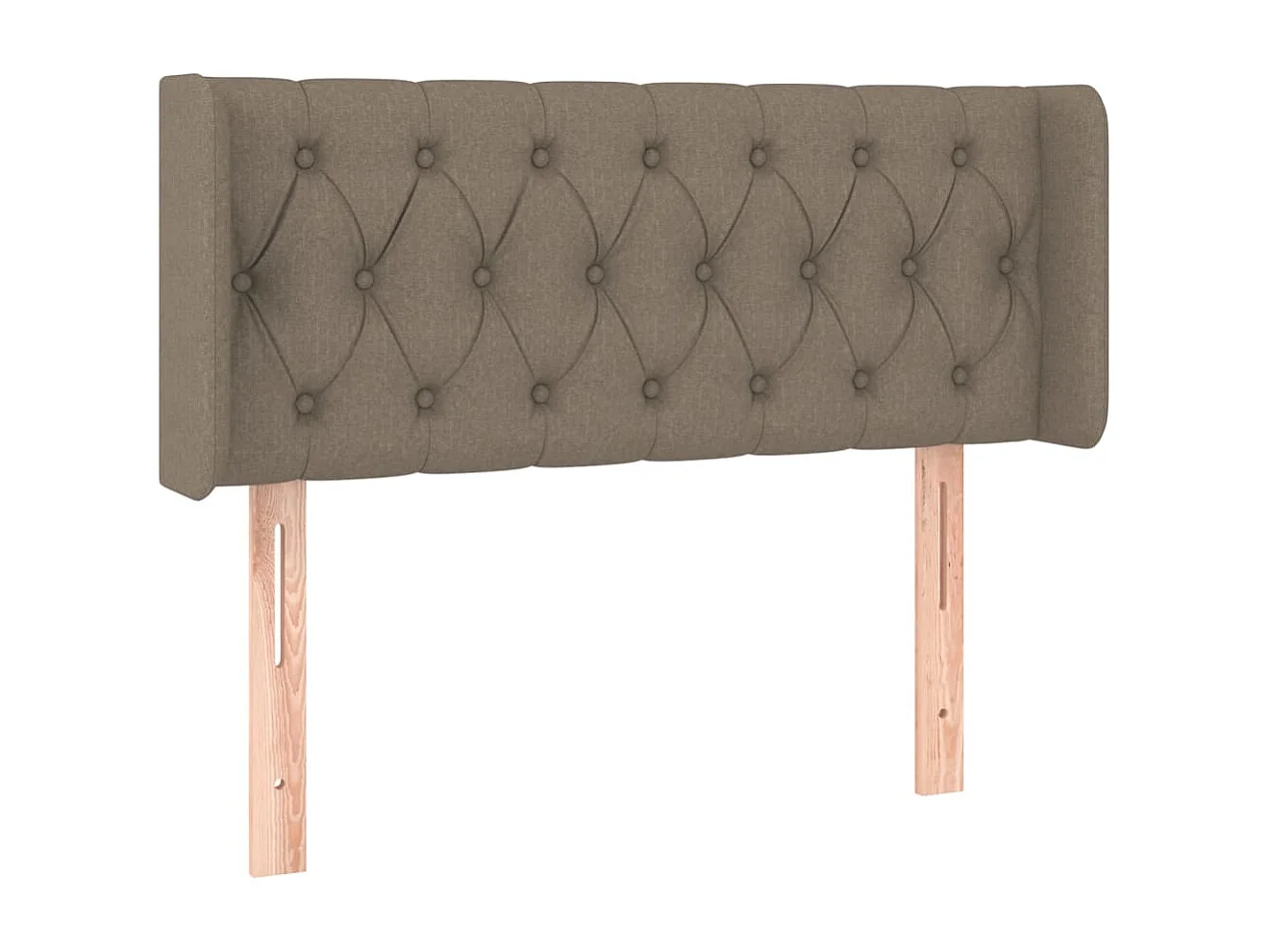 Hoofdbord met randen 103x16x78/88 cm stof taupe