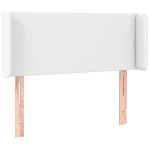 Hoofdbord met randen 93x16x78/88 cm kunstleer wit